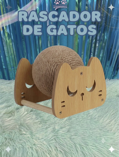rascador interactivo gatos ( madera y sisal ) rascador interactivo gatos ( madera y sisal )