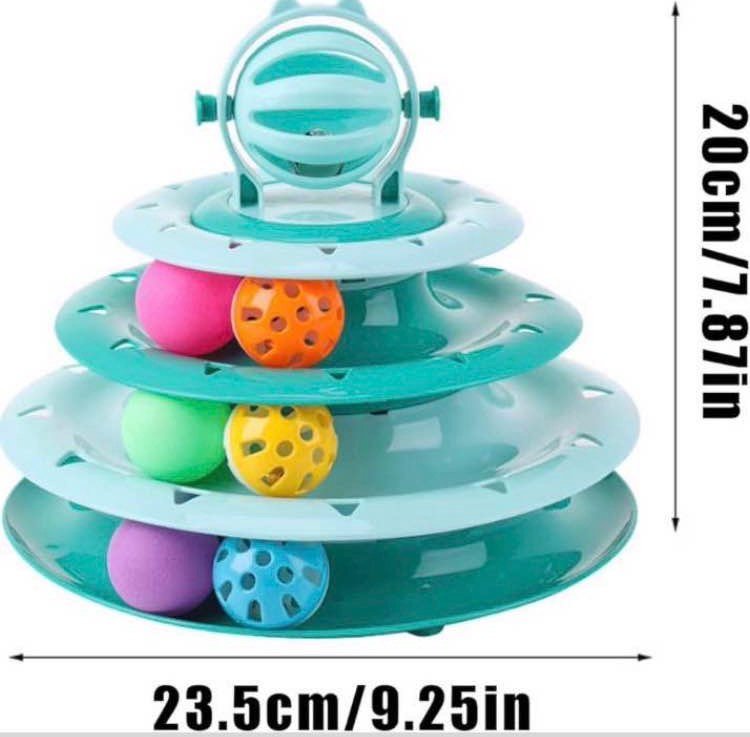 torre de tres pisos con pelotas para gatos torre de tres pisos con pelotas para gatos